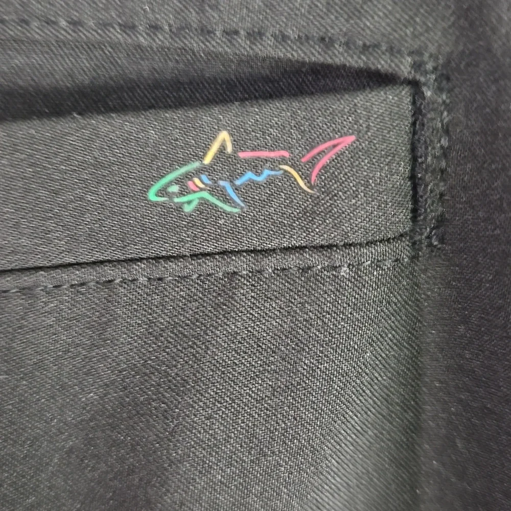 Greg Norman Black Golf Pants Flat Front Men's Size 42 Black